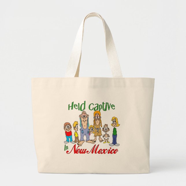 Held Captive in New Mexico Large Tote Bag (Front)