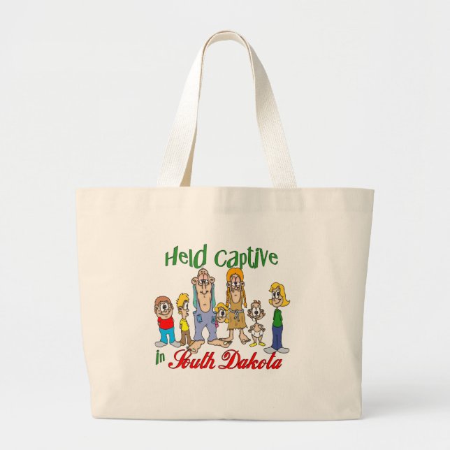 Held Captive in South Dakota Large Tote Bag (Front)