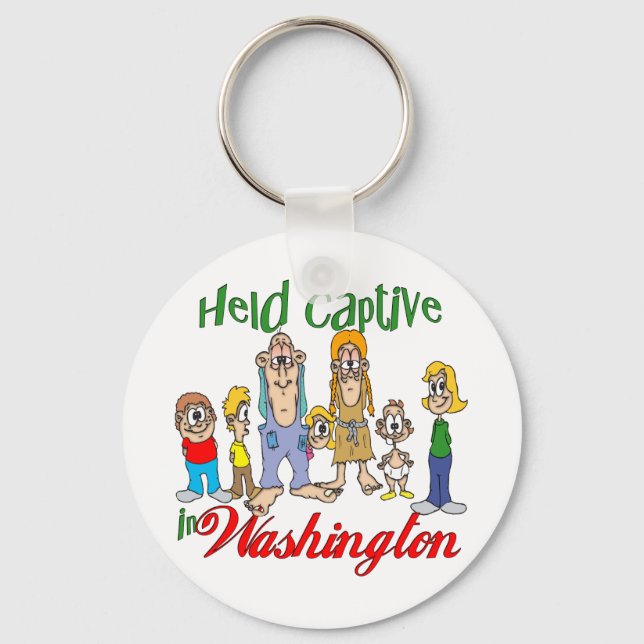 Held Captive in Washington Key Ring (Front)