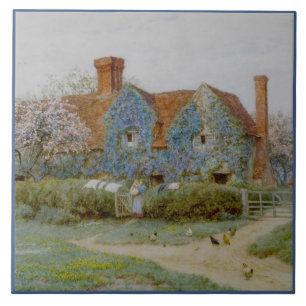 Helen Allingham Buckinghamshire House at Penn Str Ceramic Tile