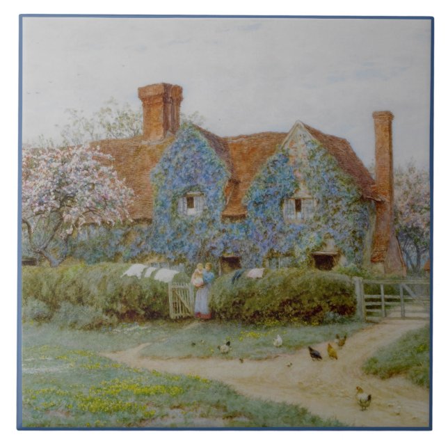 Helen Allingham Buckinghamshire House at Penn Str Ceramic Tile (Front)