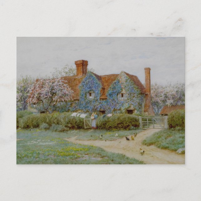 Helen Allingham Buckinghamshire House at Penn Stre Postcard (Front)