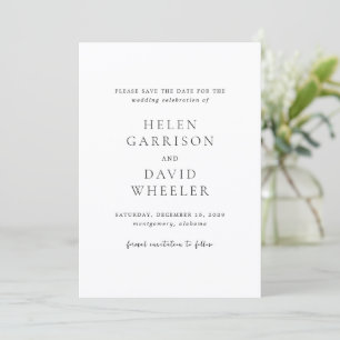 Helen Classic Elegant Wedding Save The Date