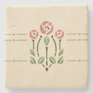 Helen Foster "Glasgow Rose" Stone Coaster