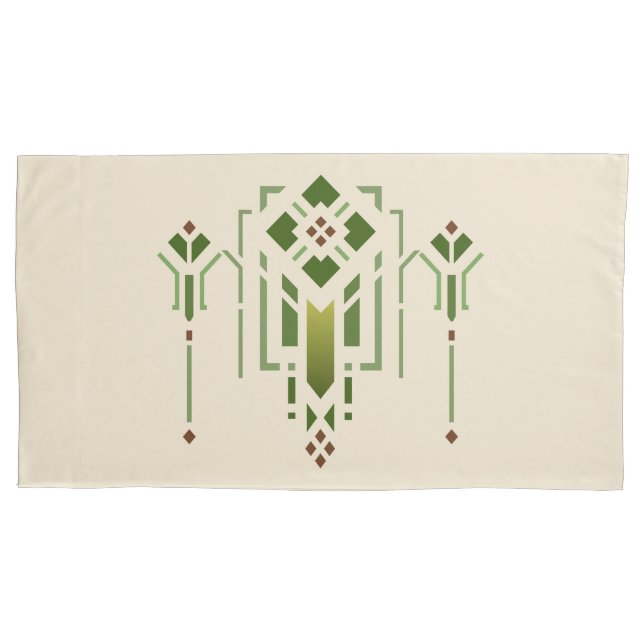 Helen Foster Prairie Stencil Motif King Size Pillowcase (Front)