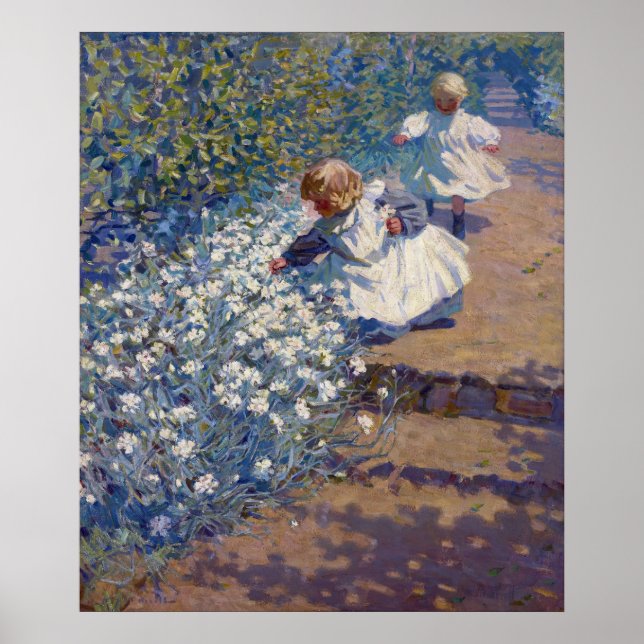 Helen Galloway McNicoll Picking Flowers Poster (Front)
