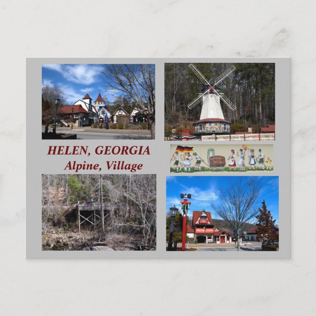 Helen, Georgia Alpine Village Postcard (Front)