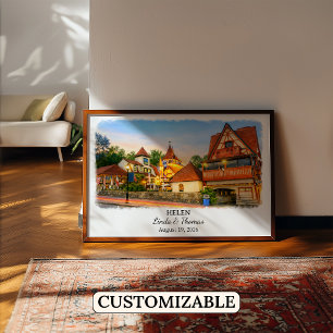 Helen Georgia Poster, Watercolor, Custom Poster