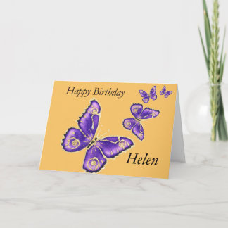 Helen Happy Birthday Butterfly Card