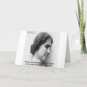 Helen Keller & Famous Deaf/Blind Quote Card