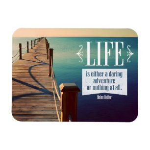 Helen Keller Inspirational Quote "Adventure" Flexi Magnet