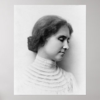 Helen Keller vintage profile photo Poster