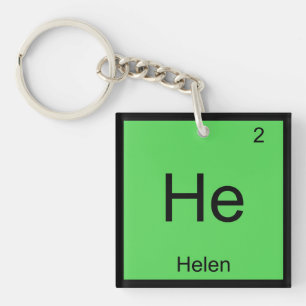 Helen Name Chemistry Element Periodic Table Key Ring