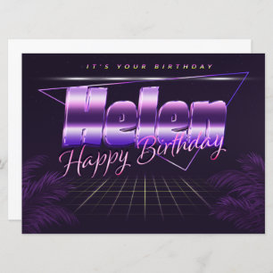 Helen Name First Name pura retro card Birthday