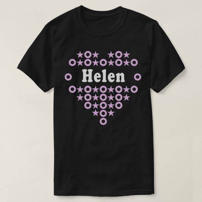 Helen Name for Girls Women Heart Hugs Stars for Ki T-Shirt (Design Front)