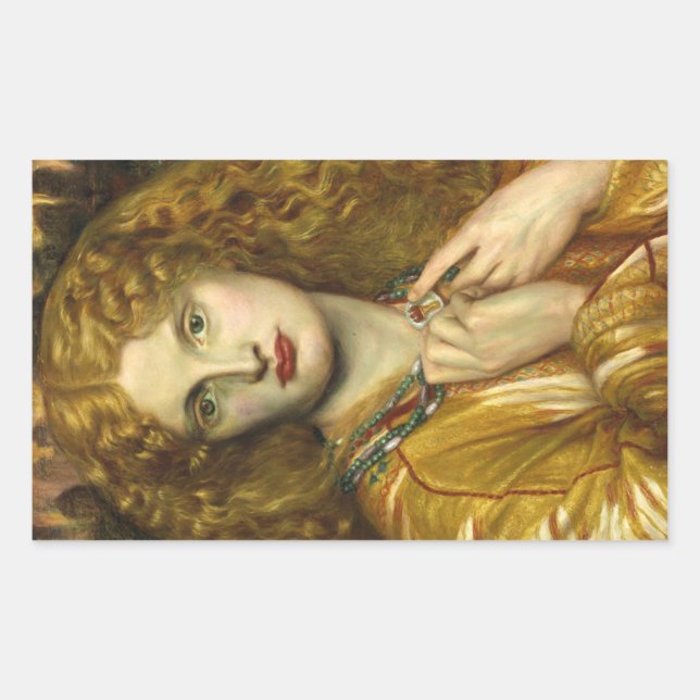 Helen of Troy (by Dante Gabriel Rossetti) Rectangular Sticker (Front)