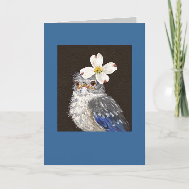Helen the baby bluebird card (Front)