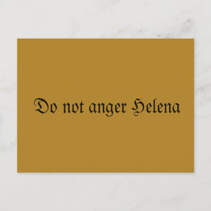 Helena,fraktur text,Orphan Black quote Postcard