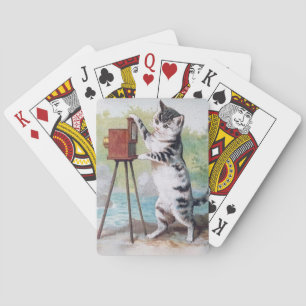 Helena Maguire Vintage Cat Photographer Playing Cards