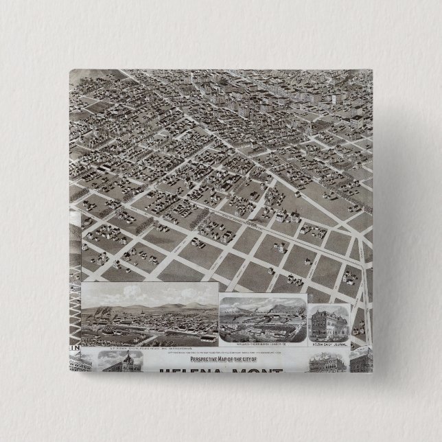 Helena, Mont 15 Cm Square Badge (Front)