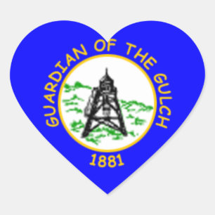 Helena, Montana Flag Heart Sticker