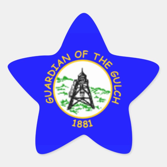 Helena, Montana Flag Star Sticker (Front)