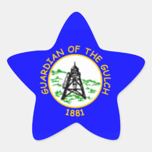 Helena, Montana Flag Star Sticker