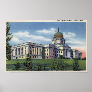 Helena, Montana - State Capitol Building View Poster