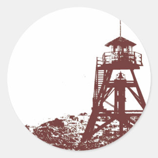 Helena MT Firetower Classic Round Sticker