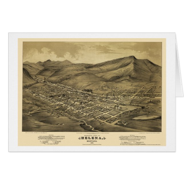 Helena, MT  Panoramic Map - 1875 (Front Horizontal)