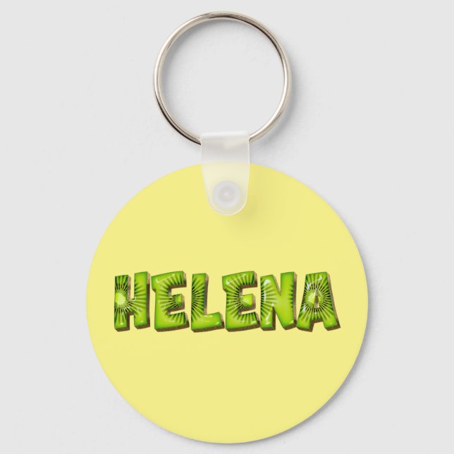 Helena Name Kiwi Design Keychain (Front)