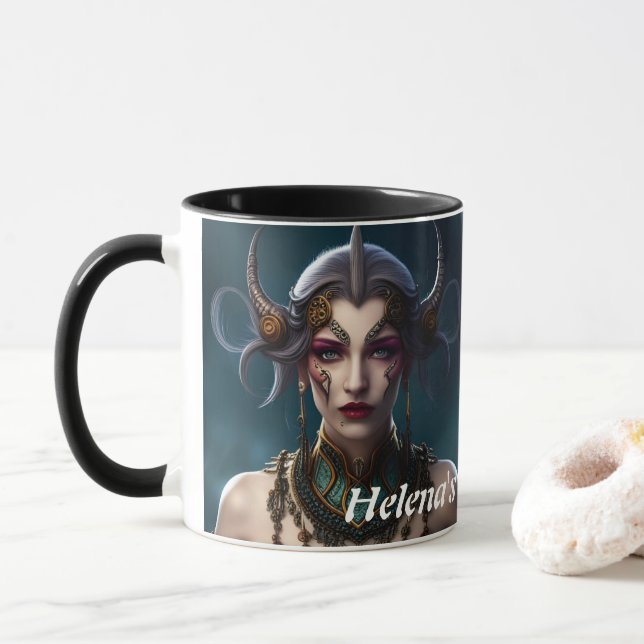 Helena's Morning Tea Personalised Customisable Mug (With Donut)