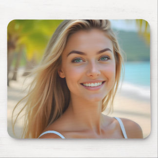 Helena's Paradise: A Coastal Dream Mouse Pad