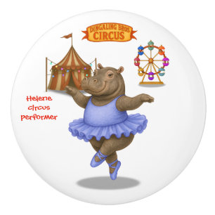 Helene circus performer ceramic knob