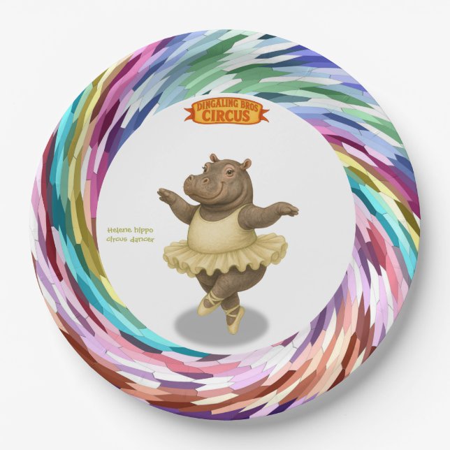 Helene circus performer paper plate (Front)