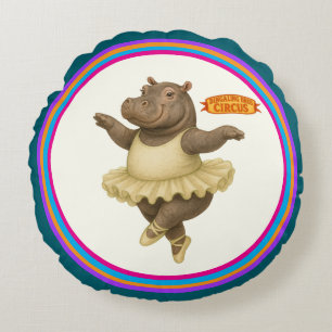 Helene circus performer round cushion