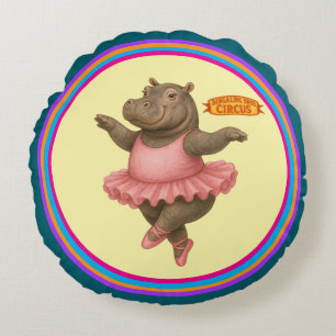 Helene circus performer round cushion