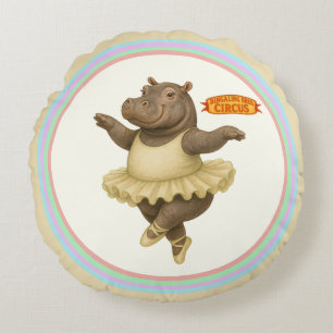 Helene circus performer round cushion