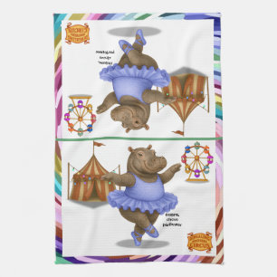 Helene circus performer tea towel