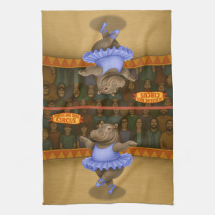 Helene circus performer tea towel