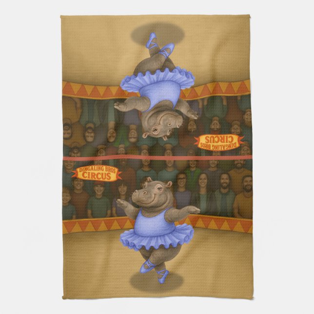 Helene circus performer tea towel (Vertical)