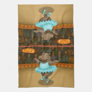Helene circus performer tea towel