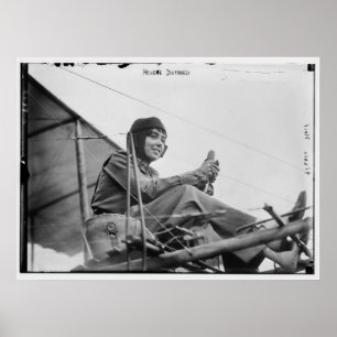 Helene Dutrieua Pioneering Aviator Test Pilot Poster