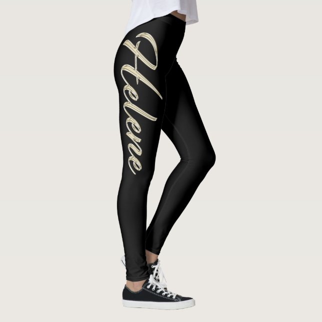 Helene white Handwriting trousers Leggings (Right)