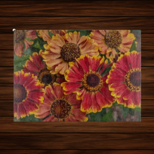 Helenium Autumnale Blooms Floral Cutting Board