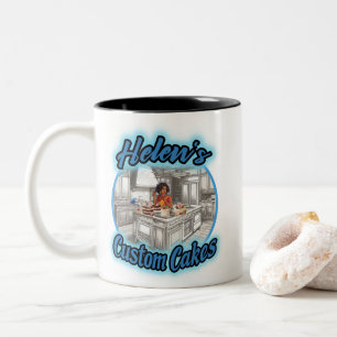 Helen's Custom Cakes Two-Tone Coffee Mug