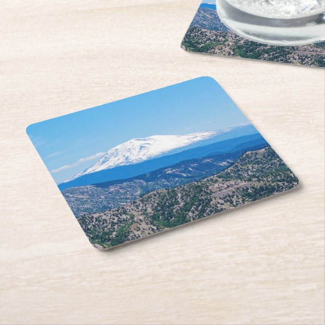 Helen's View Square Paper Coaster (Angled)