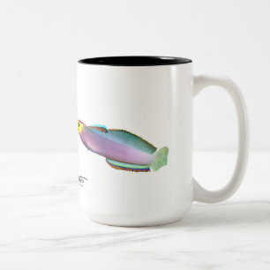 Helfrich's Dartfish, Nemateleotris helfrichi Two-Tone Coffee Mug