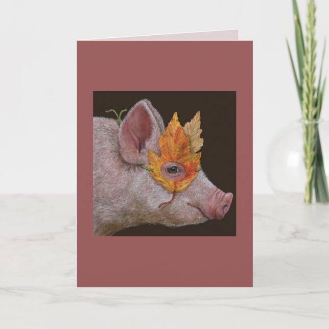 Helga the masked pig card (Front)