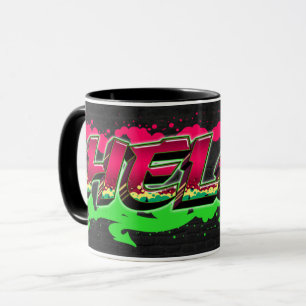 Helga Vorname Name Graffiti red green Tasse Mug